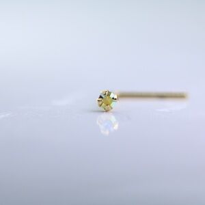 9kt Gold Nose Piercing with an Aura borealis crystal mark 9k gold New